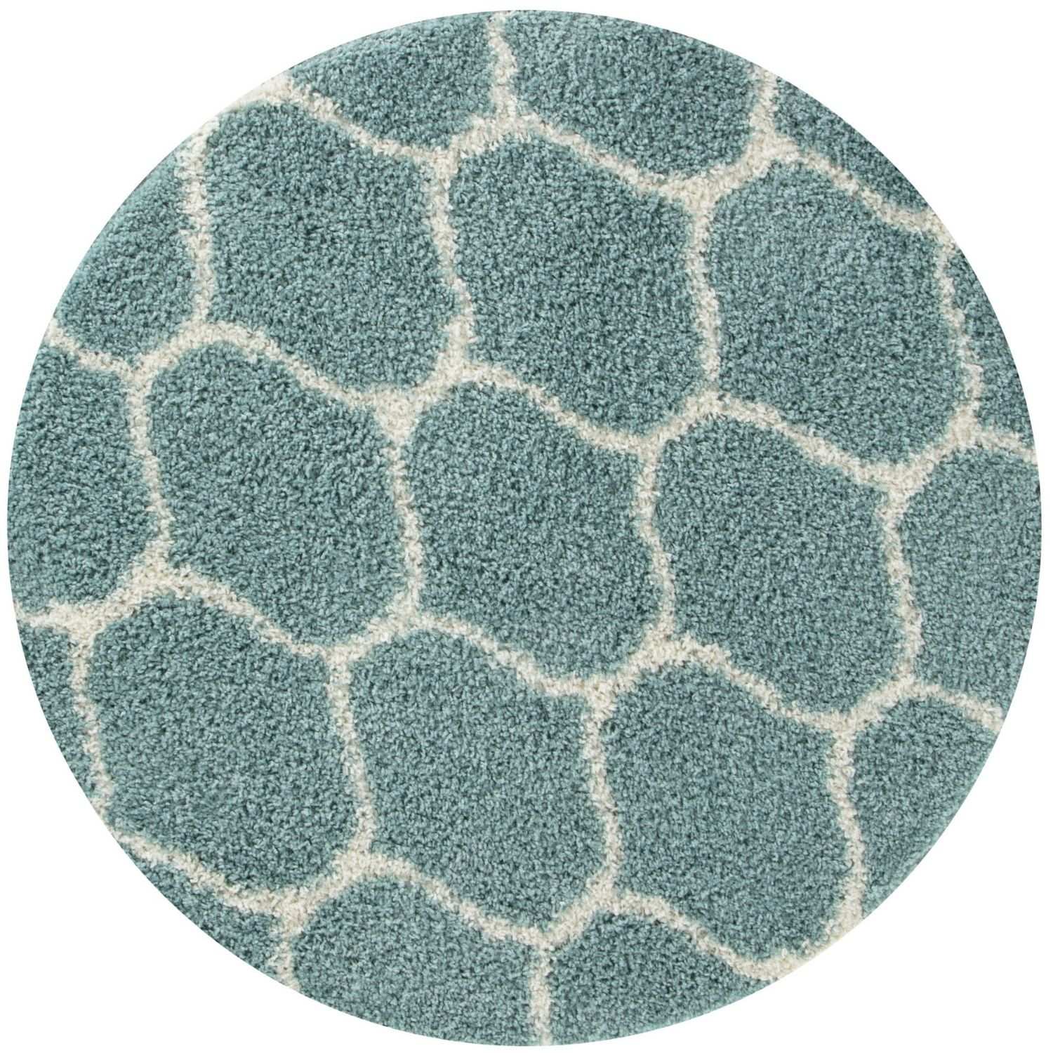 Moroccan Duck Egg Blue Shaggy Rug | 650 - Bargainia.com - 5056584503883 - 3274