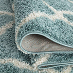 Moroccan Duck Egg Blue Shaggy Rug | 750 - Bargainia.com - 