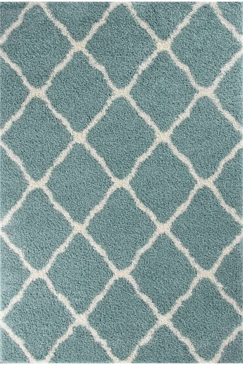 Moroccan Duck Egg Blue Shaggy Rug | 750 - Bargainia.com - 