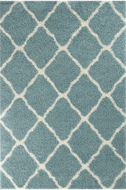 Moroccan Duck Egg Blue Shaggy Rug | 750 - Bargainia.com - 5056584504248 - 3330