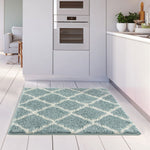 Moroccan Duck Egg Blue Shaggy Rug | 750 - Bargainia.com - 
