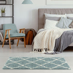Moroccan Duck Egg Blue Shaggy Rug | 750 - Bargainia.com - 