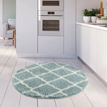 Moroccan Duck Egg Blue Shaggy Rug | 750 - Bargainia.com - 