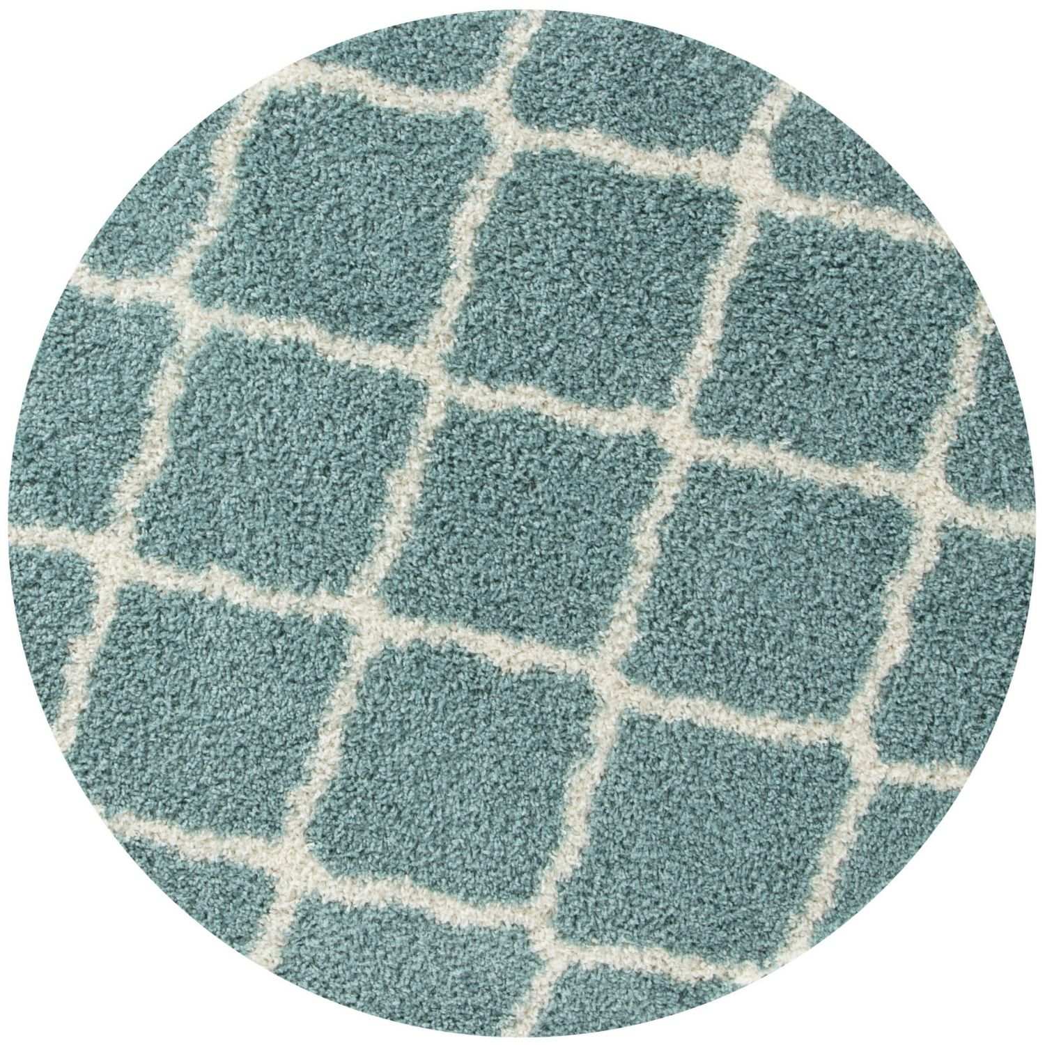 Moroccan Duck Egg Blue Shaggy Rug | 750 - Bargainia.com - 5056584504484 - 3334