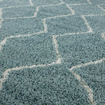 Moroccan Duck Egg Blue Shaggy Rug | 850 - Bargainia.com - 
