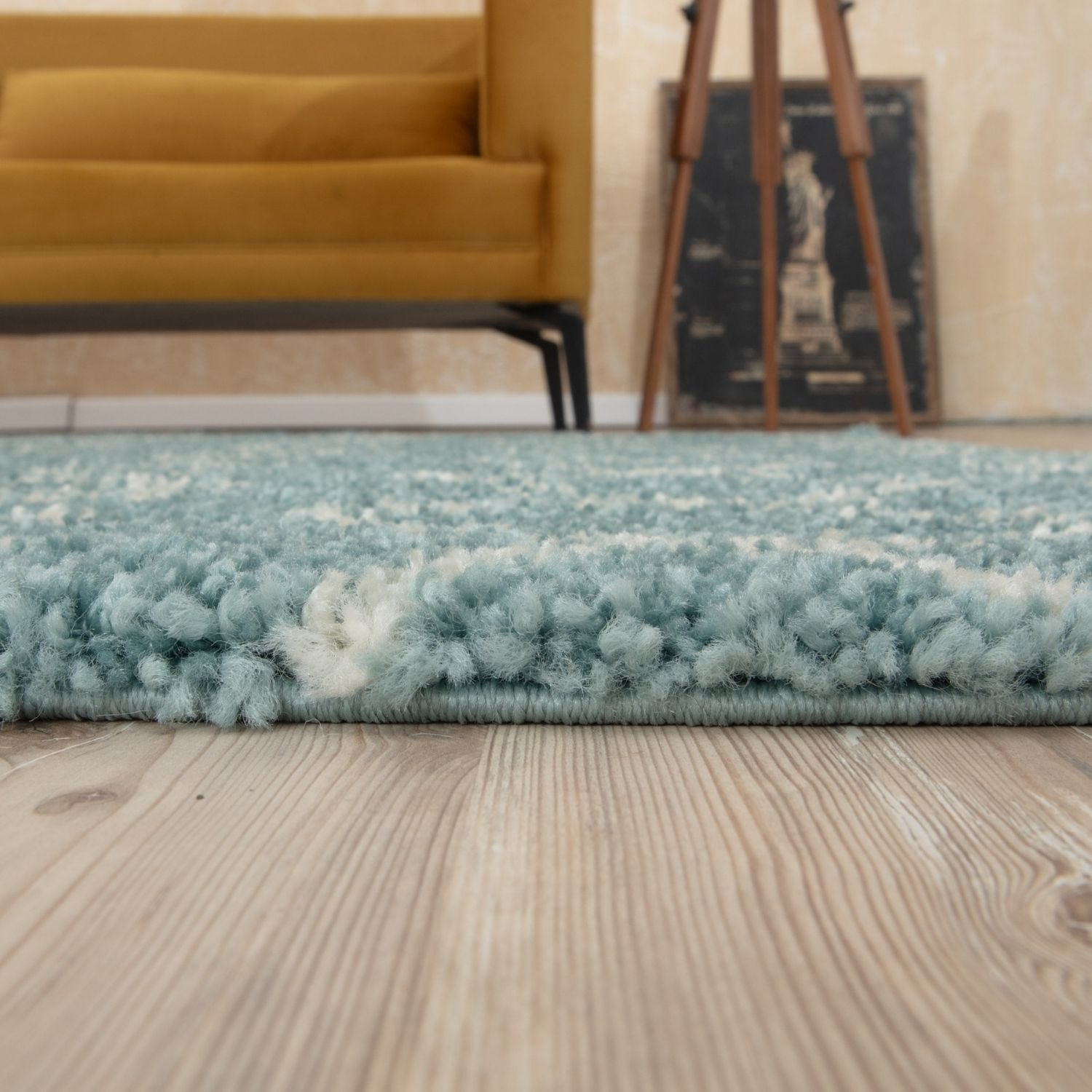 Moroccan Duck Egg Blue Shaggy Rug | 850 - Bargainia.com - 5056584513394 - 3503