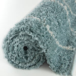 Moroccan Duck Egg Blue Shaggy Rug | 850 - Bargainia.com - 
