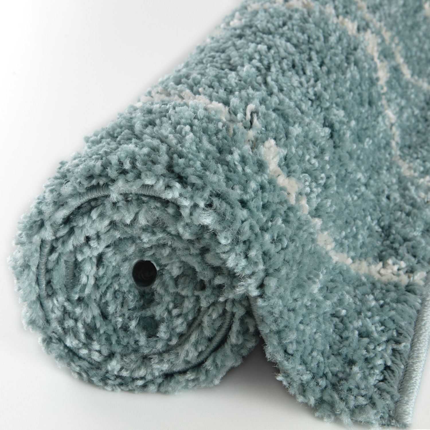 Moroccan Duck Egg Blue Shaggy Rug | 850 - Bargainia.com - 5056584513394 - 3503