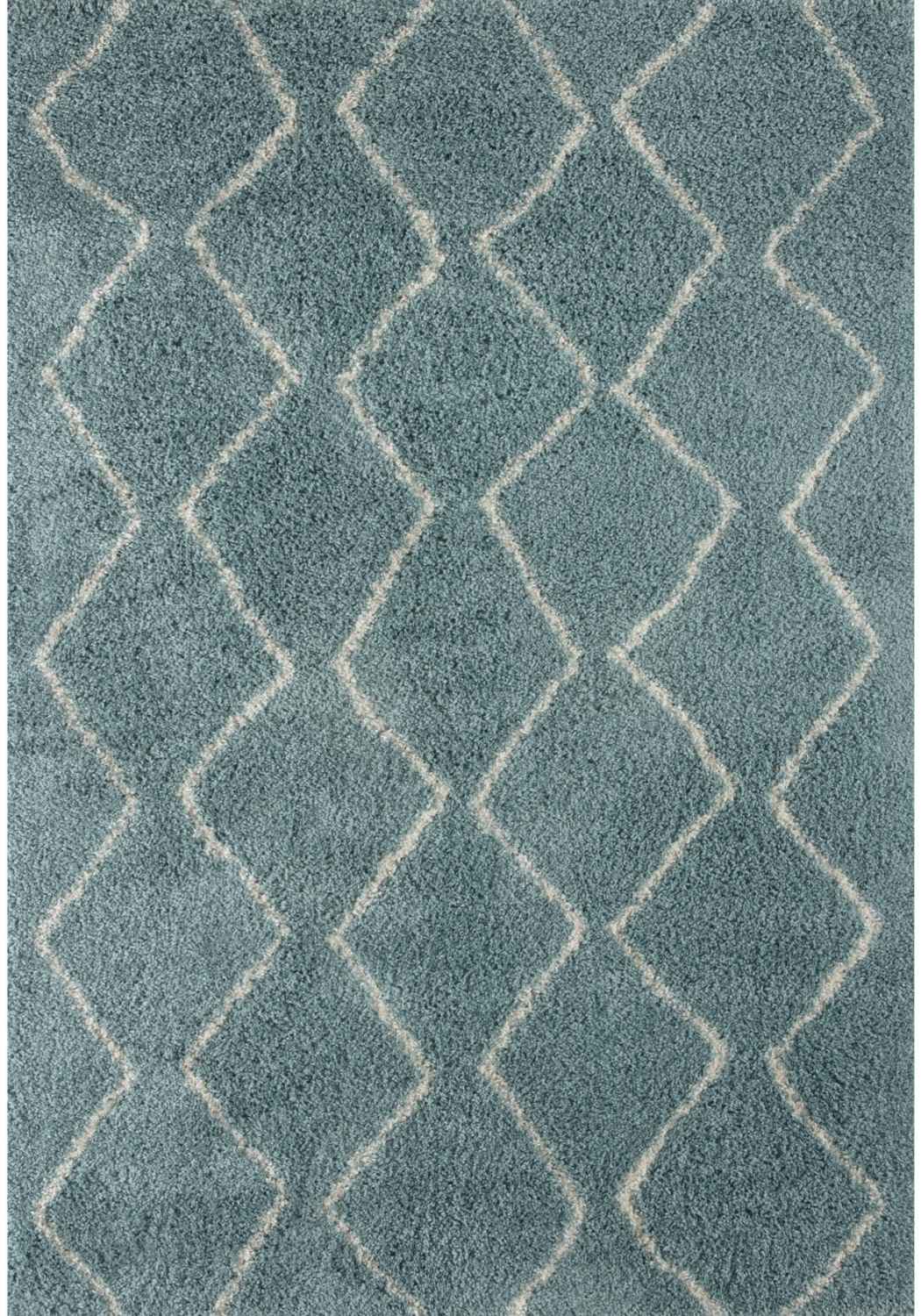 Moroccan Duck Egg Blue Shaggy Rug | 850 - Bargainia.com - 5056584513394 - 3503