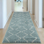 Moroccan Duck Egg Blue Shaggy Rug | 850 - Bargainia.com - 