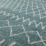 Moroccan Duck Egg Blue Shaggy Rug | 950 - Bargainia.com - 