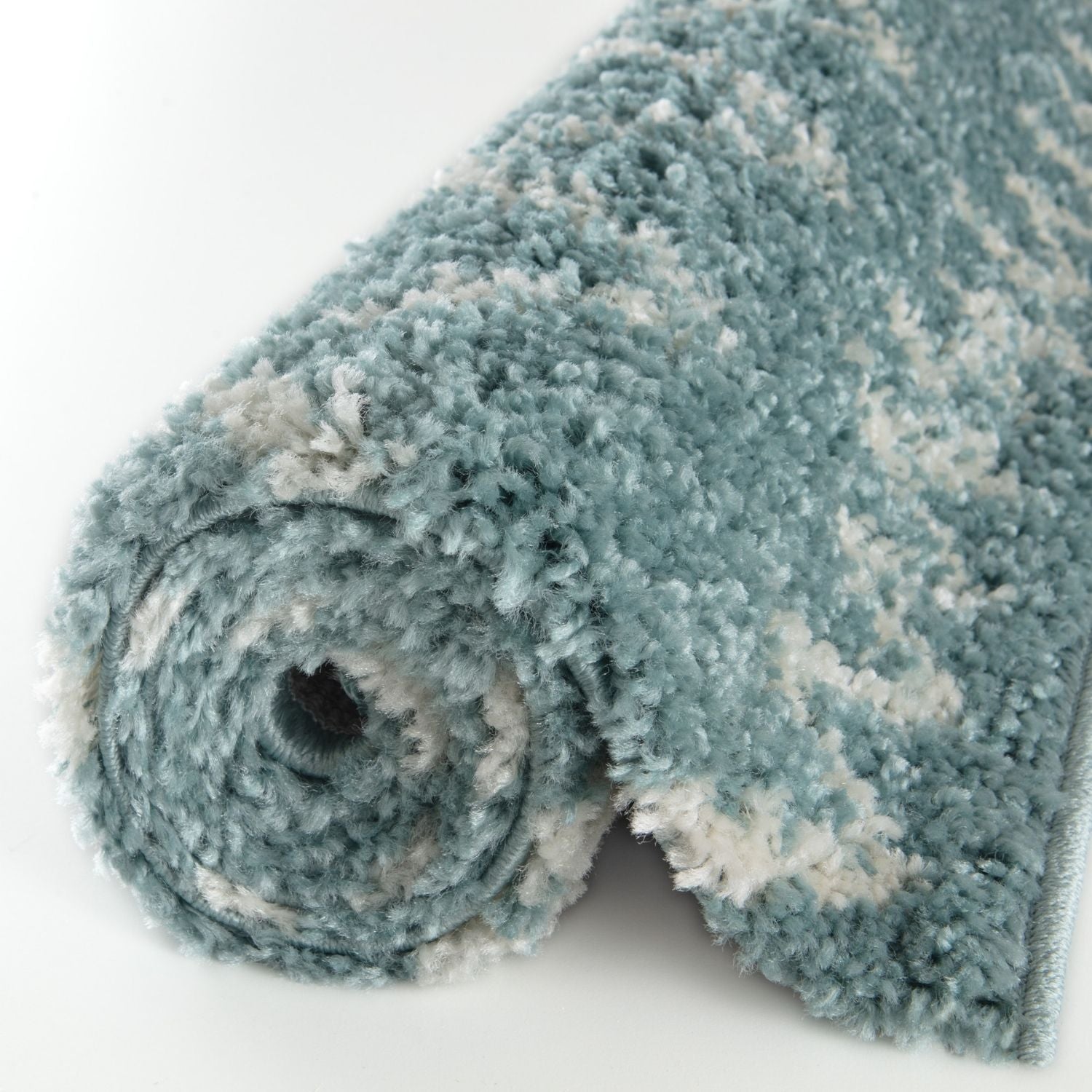 Moroccan Duck Egg Blue Shaggy Rug | 950 - Bargainia.com - 5056584513455 - 3563