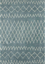 Moroccan Duck Egg Blue Shaggy Rug | 950 - Bargainia.com - 