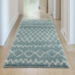Moroccan Duck Egg Blue Shaggy Rug | 950 - Bargainia.com - 