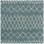 Moroccan Duck Egg Blue Shaggy Rug | 950 - Bargainia.com - 