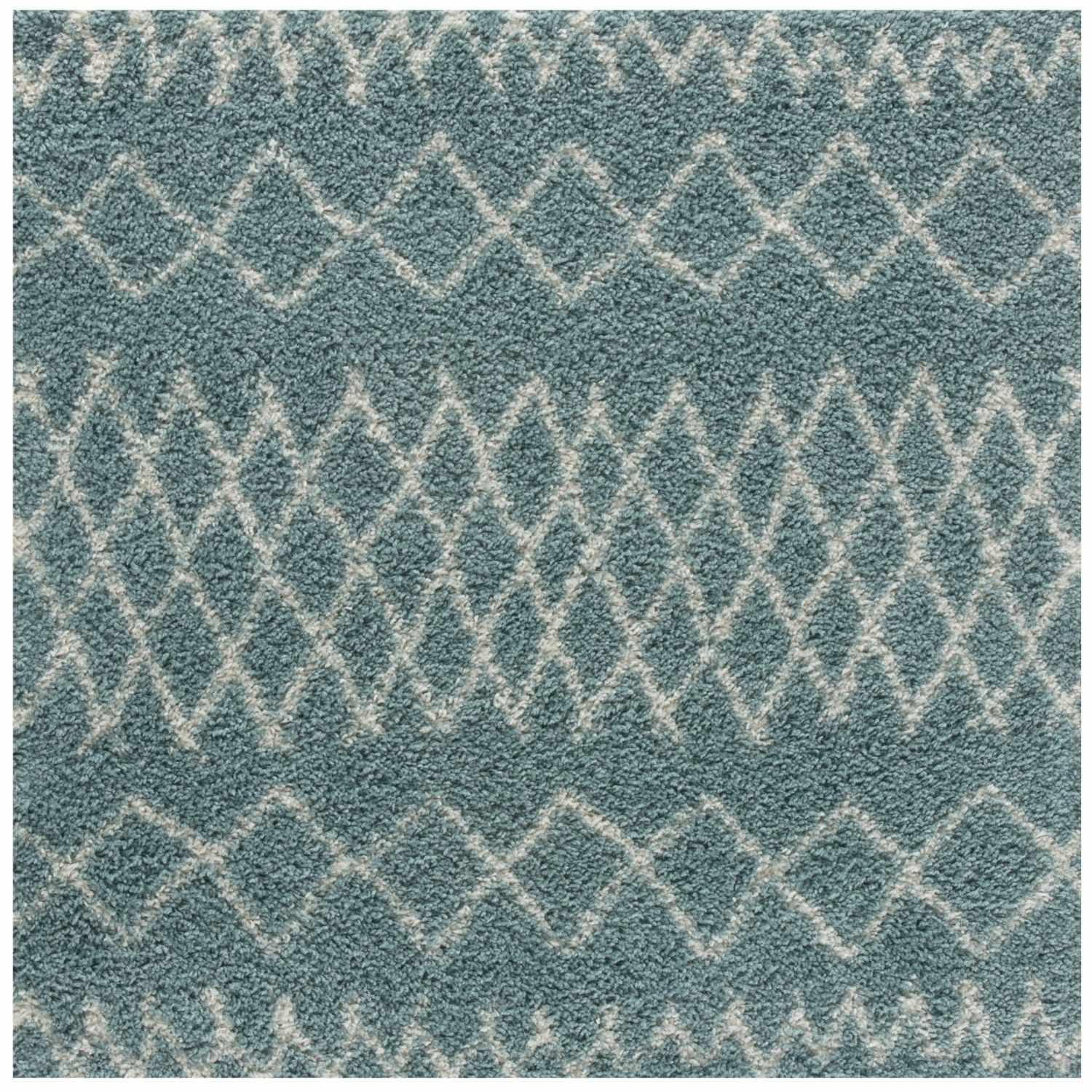 Moroccan Duck Egg Blue Shaggy Rug | 950 - Bargainia.com - 