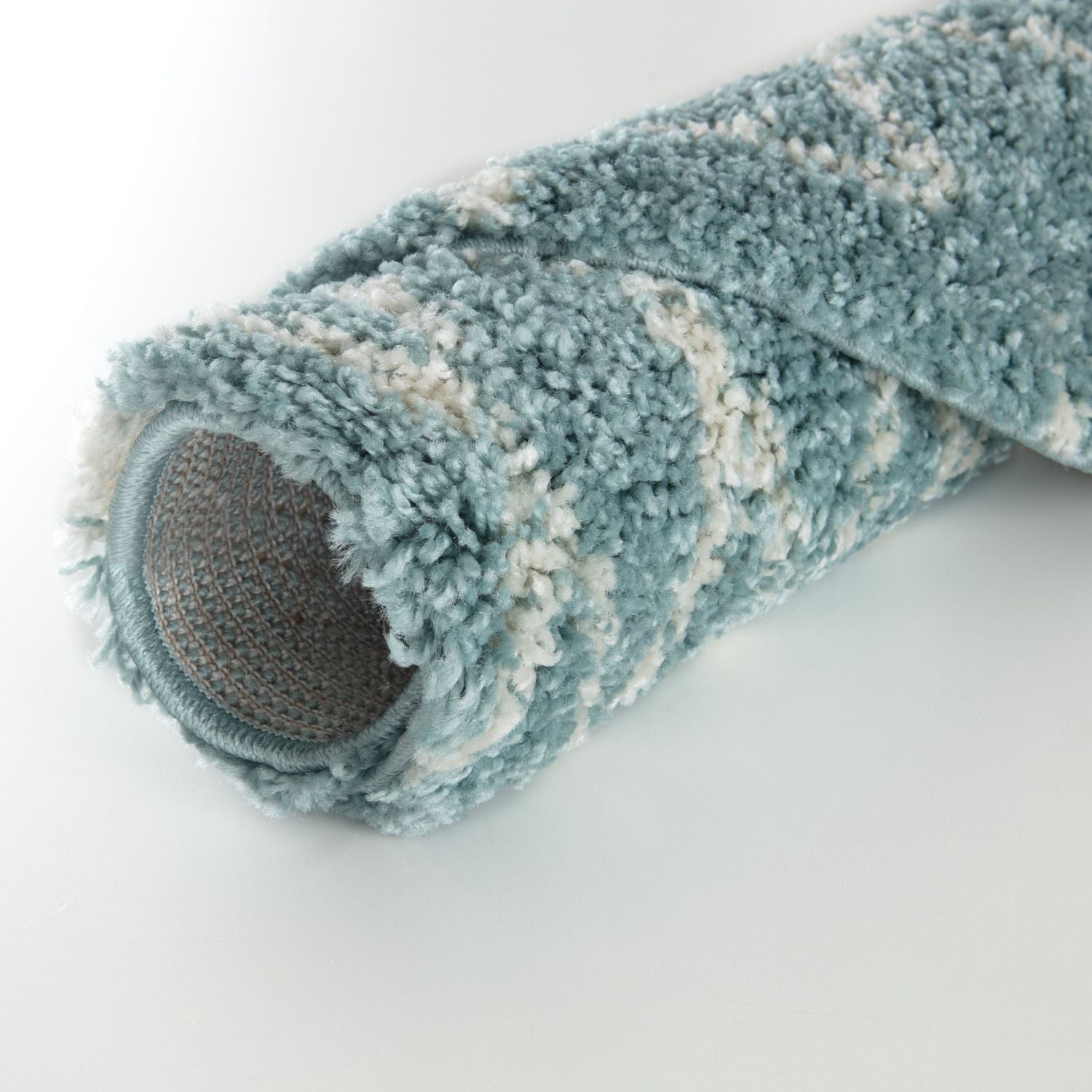 Moroccan Duck Egg Blue Shaggy Rug | 950 - Bargainia.com - 5056584513936 - 3566