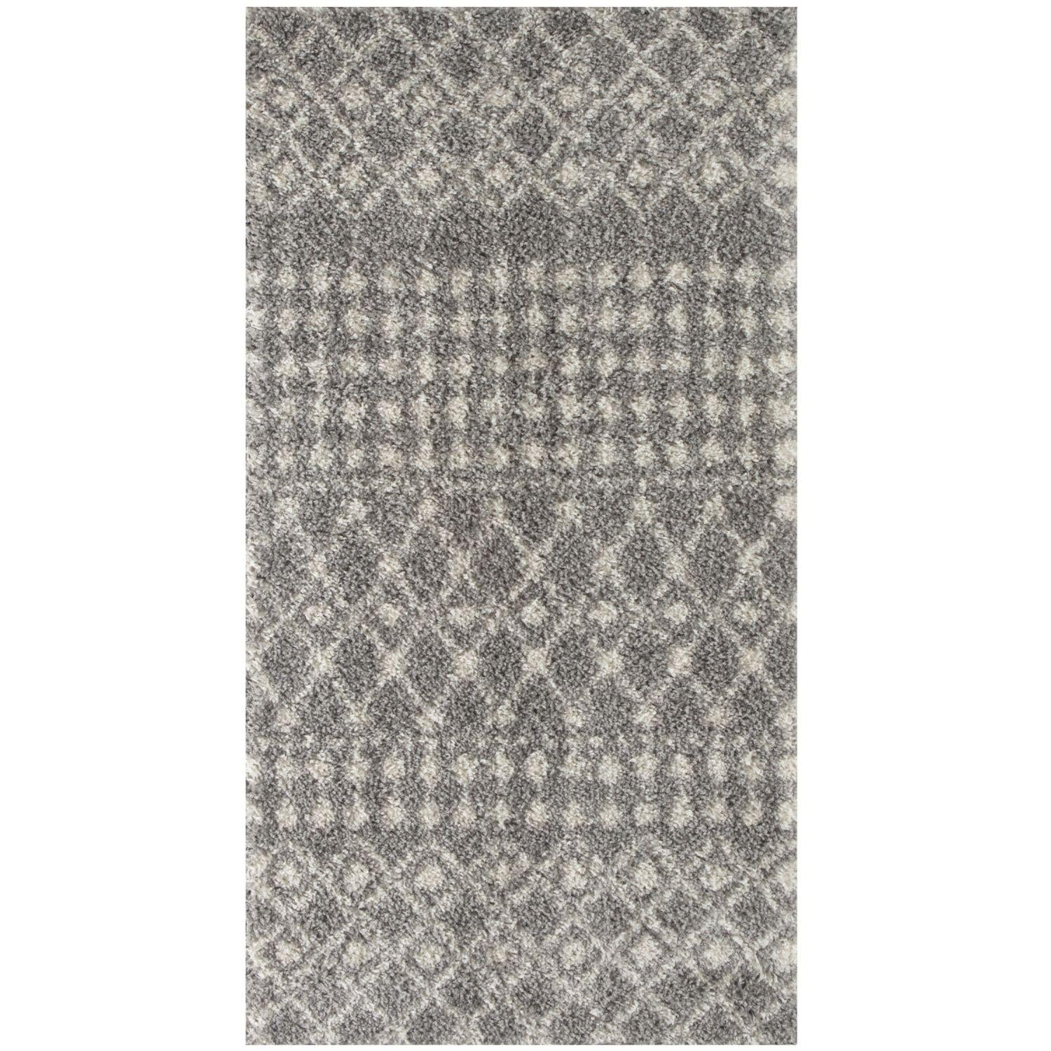 Moroccan Grey Shaggy Rug | 1010 - Bargainia.com - 