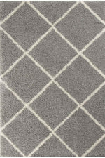 Moroccan Grey Shaggy Rug | 510 - Bargainia.com - 