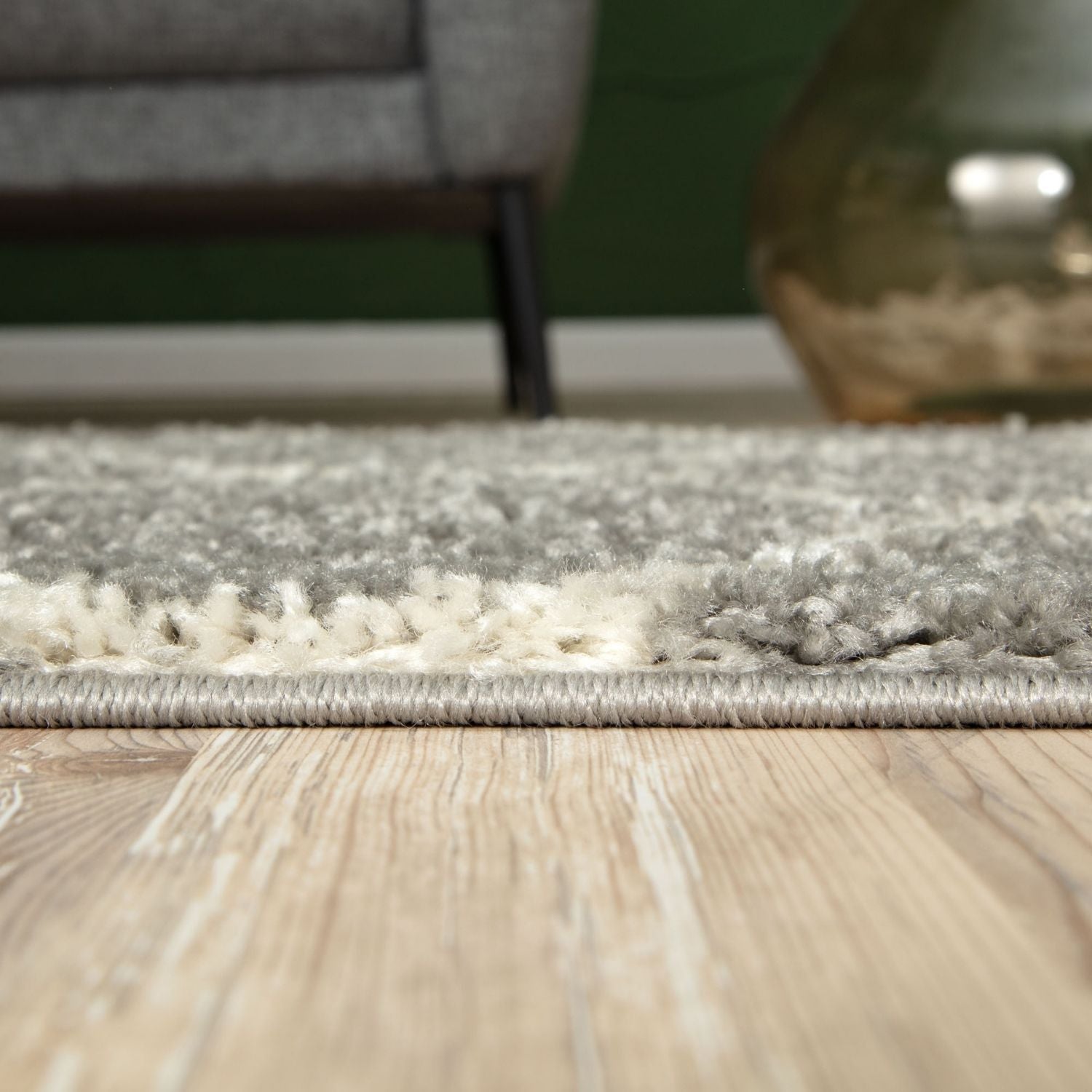 Moroccan Grey Shaggy Rug | 510 - Bargainia.com - 