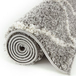 Moroccan Grey Shaggy Rug | 510 - Bargainia.com - 