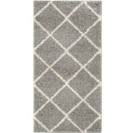 Moroccan Grey Shaggy Rug | 510 - Bargainia.com - 