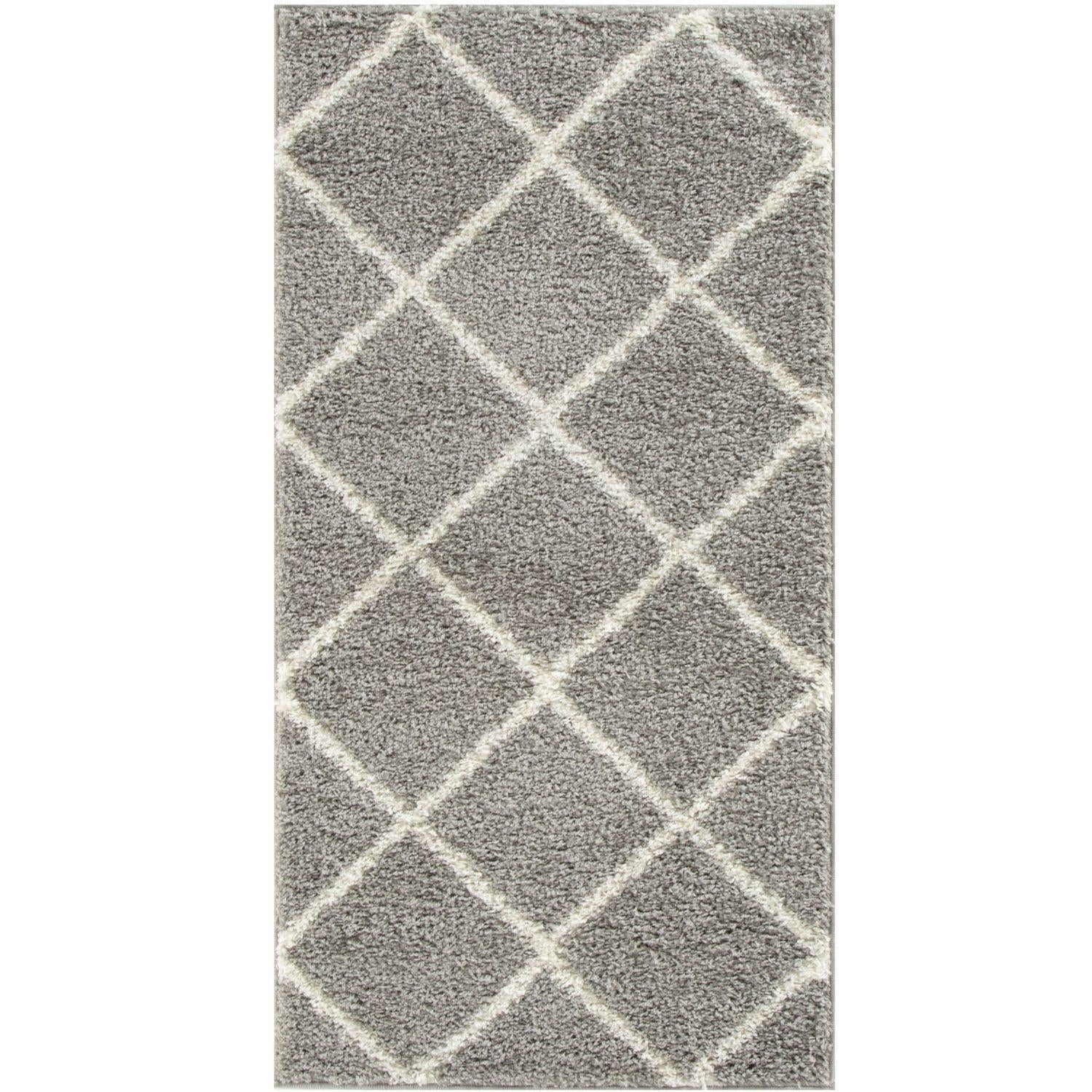 Moroccan Grey Shaggy Rug | 510 - Bargainia.com - 5056584503005 - 3170