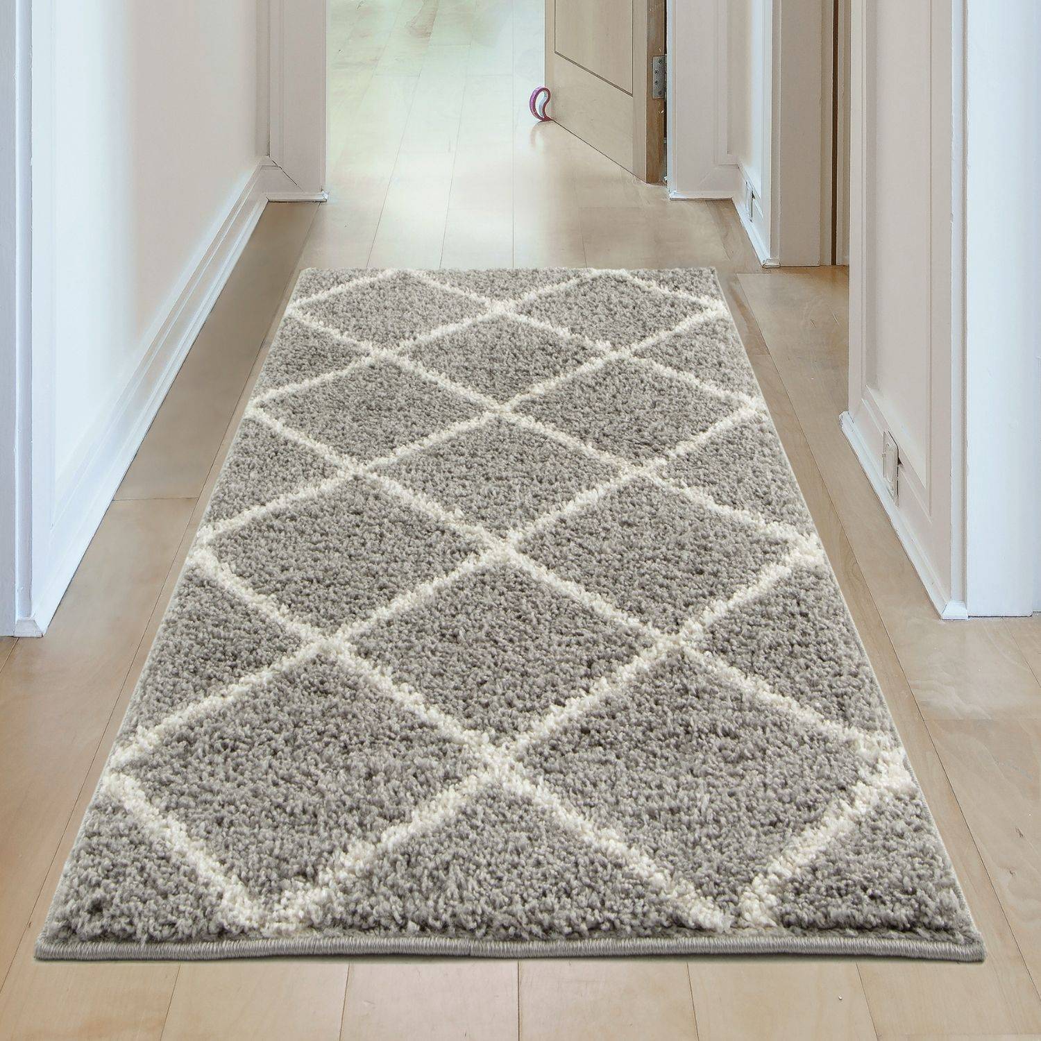 Moroccan Grey Shaggy Rug | 510 - Bargainia.com - 5056584503005 - 3170
