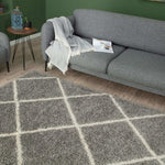 Moroccan Grey Shaggy Rug | 510 - Bargainia.com - 