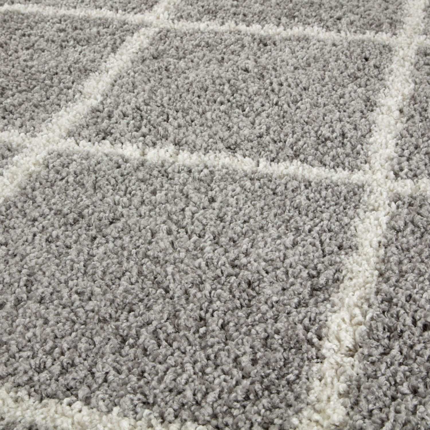 Moroccan Grey Shaggy Rug | 510 - Bargainia.com - 5056584503005 - 3170