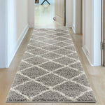 Moroccan Grey Shaggy Rug | 510 - Bargainia.com - 
