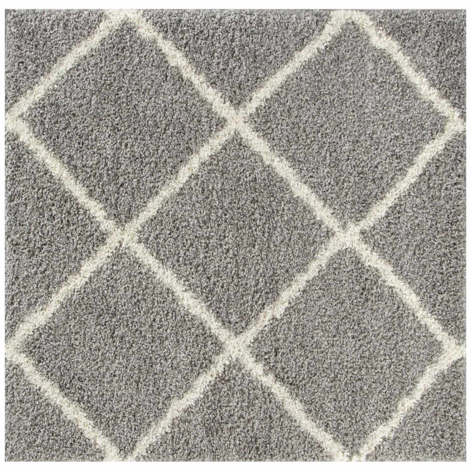 Moroccan Grey Shaggy Rug | 510 - Bargainia.com - 