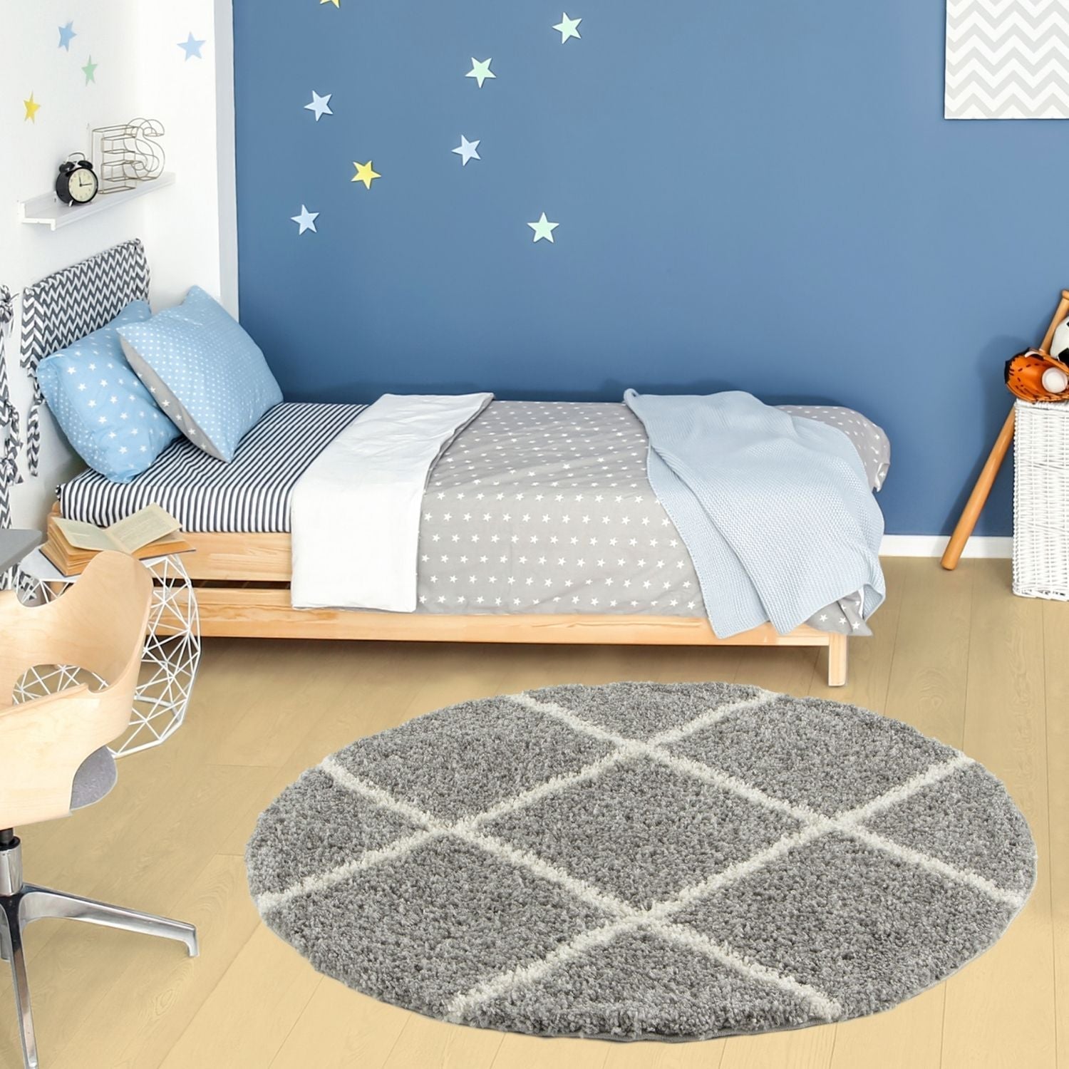 Moroccan Grey Shaggy Rug | 510 - Bargainia.com - 5056584503241 - 3174