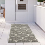 Moroccan Grey Shaggy Rug | 610 - Bargainia.com - 