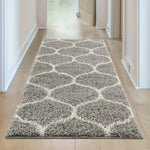 Moroccan Grey Shaggy Rug | 610 - Bargainia.com - 