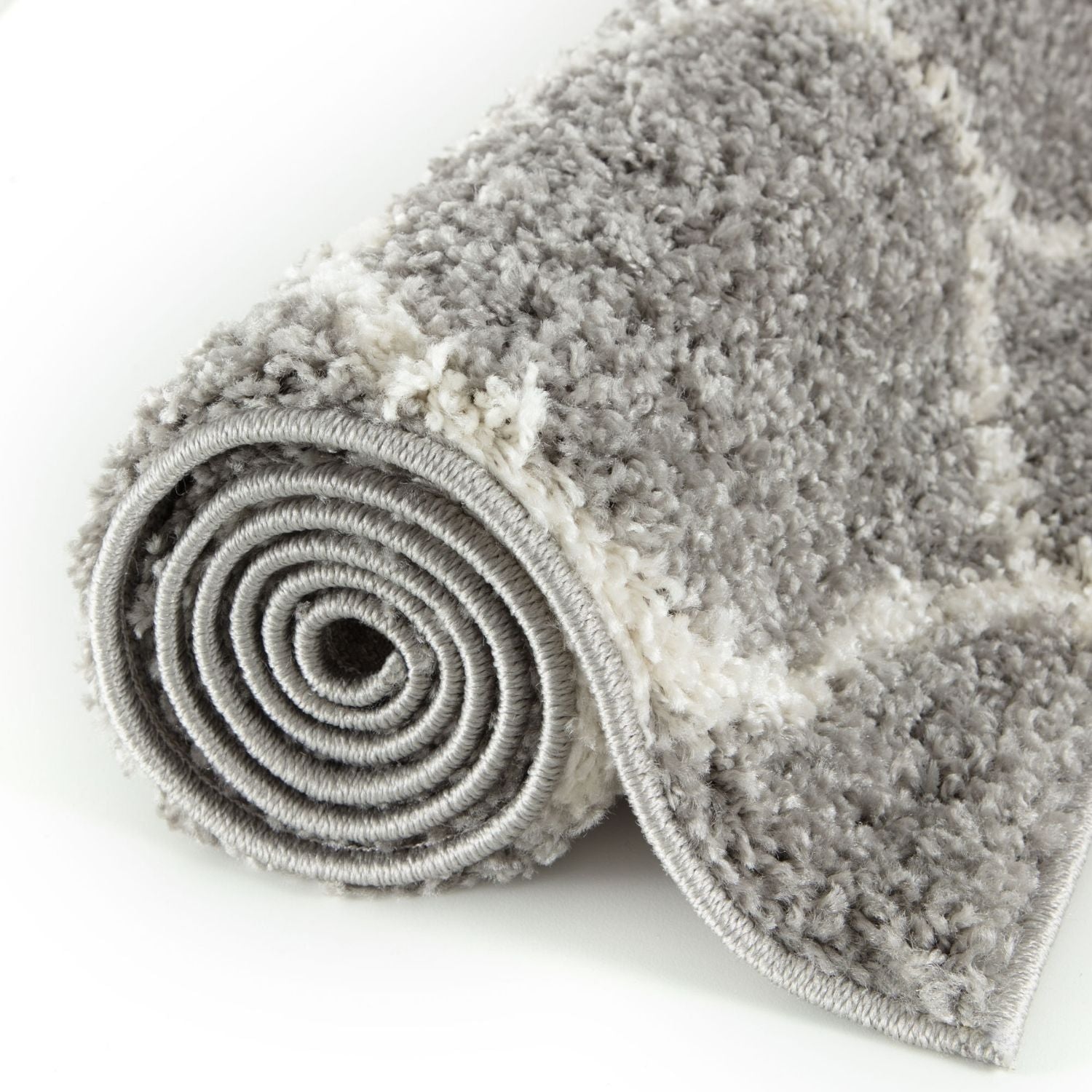 Moroccan Grey Shaggy Rug | 610 - Bargainia.com - 5056584503609 - 3230