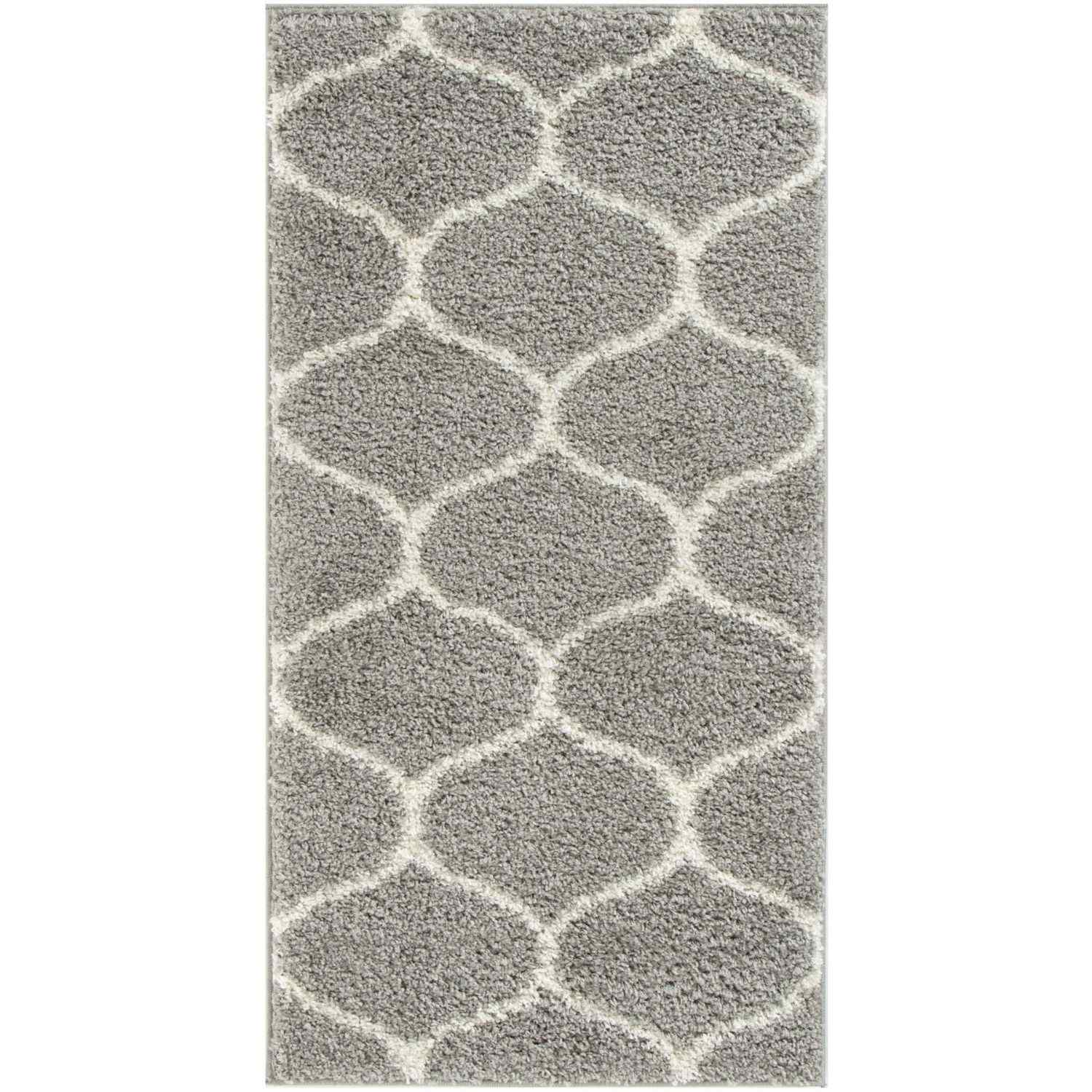 Moroccan Grey Shaggy Rug | 610 - Bargainia.com - 5056584503609 - 3230