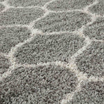 Moroccan Grey Shaggy Rug | 610 - Bargainia.com - 