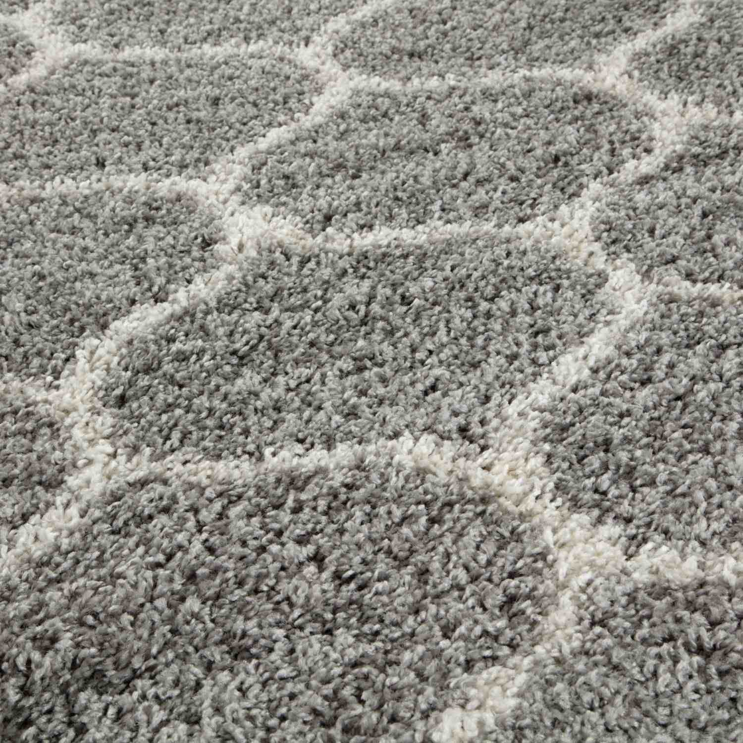 Moroccan Grey Shaggy Rug | 610 - Bargainia.com - 5056584503609 - 3230