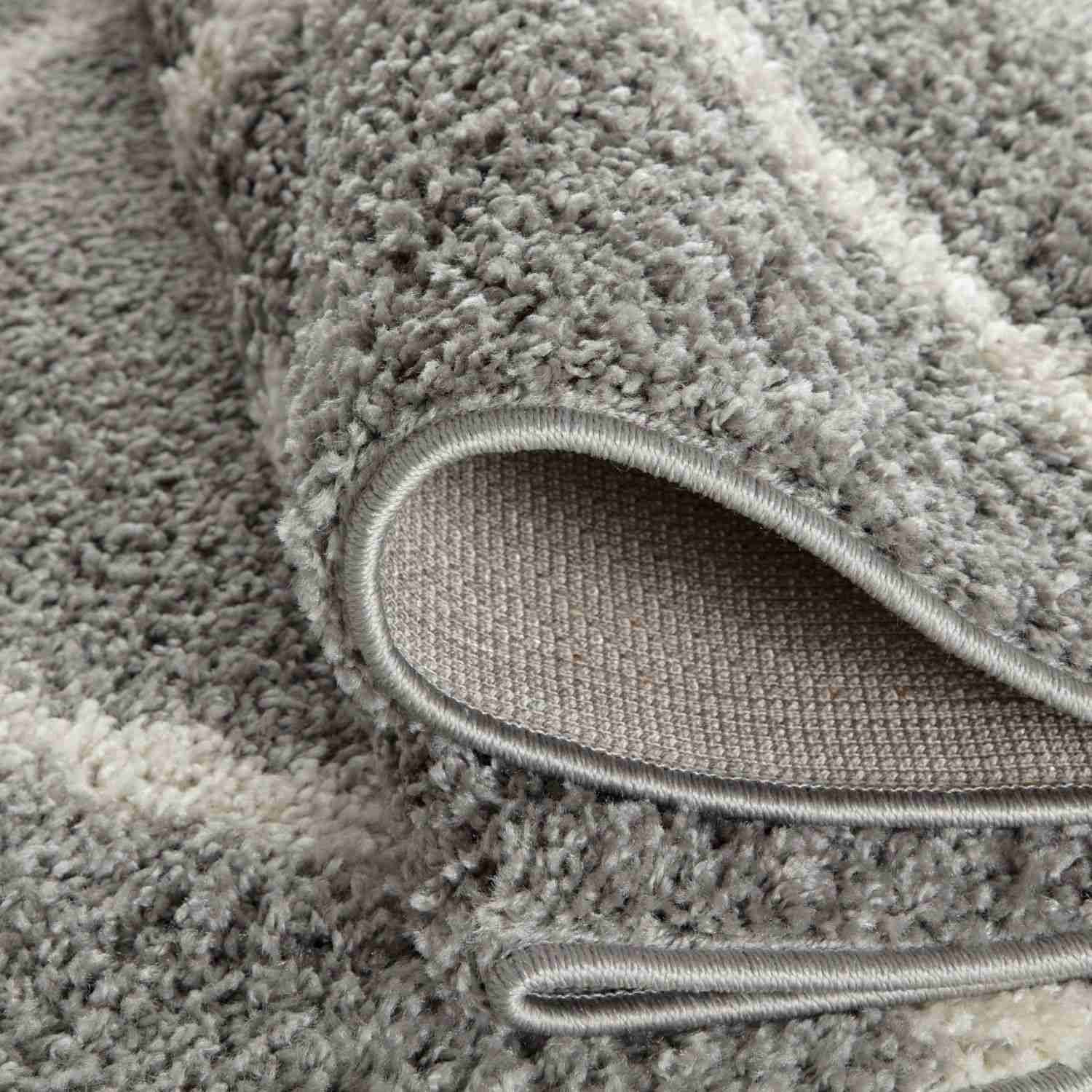 Moroccan Grey Shaggy Rug | 610 - Bargainia.com - 