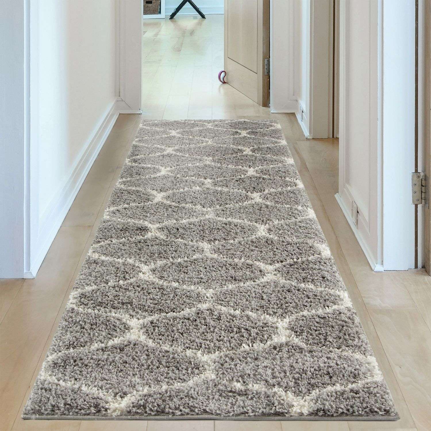 Moroccan Grey Shaggy Rug | 610 - Bargainia.com - 