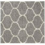 Moroccan Grey Shaggy Rug | 610 - Bargainia.com - 