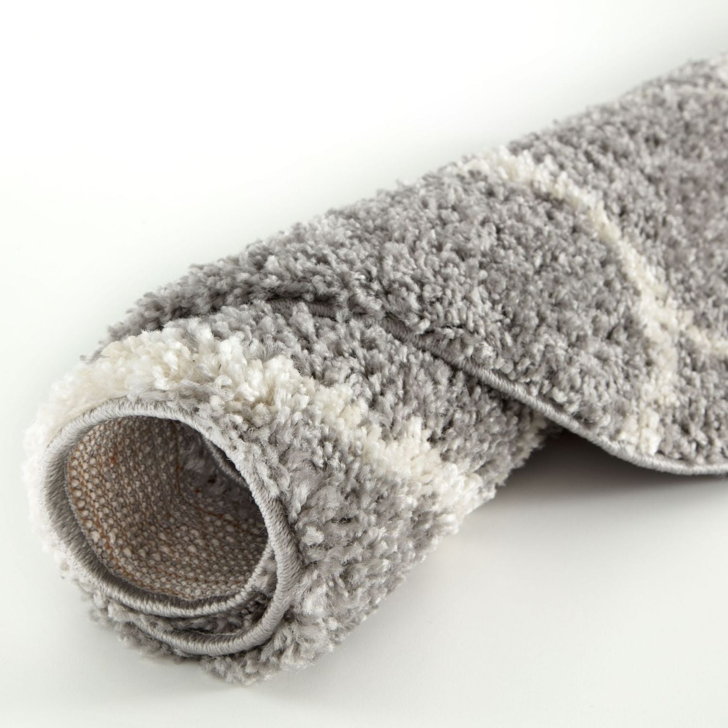 Moroccan Grey Shaggy Rug | 610 - Bargainia.com - 5056584503845 - 3234