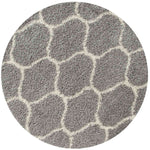 Moroccan Grey Shaggy Rug | 610 - Bargainia.com - 