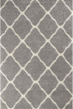 Moroccan Grey Shaggy Rug | 710 - Bargainia.com - 