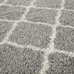 Moroccan Grey Shaggy Rug | 710 - Bargainia.com - 
