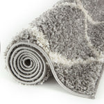 Moroccan Grey Shaggy Rug | 710 - Bargainia.com - 