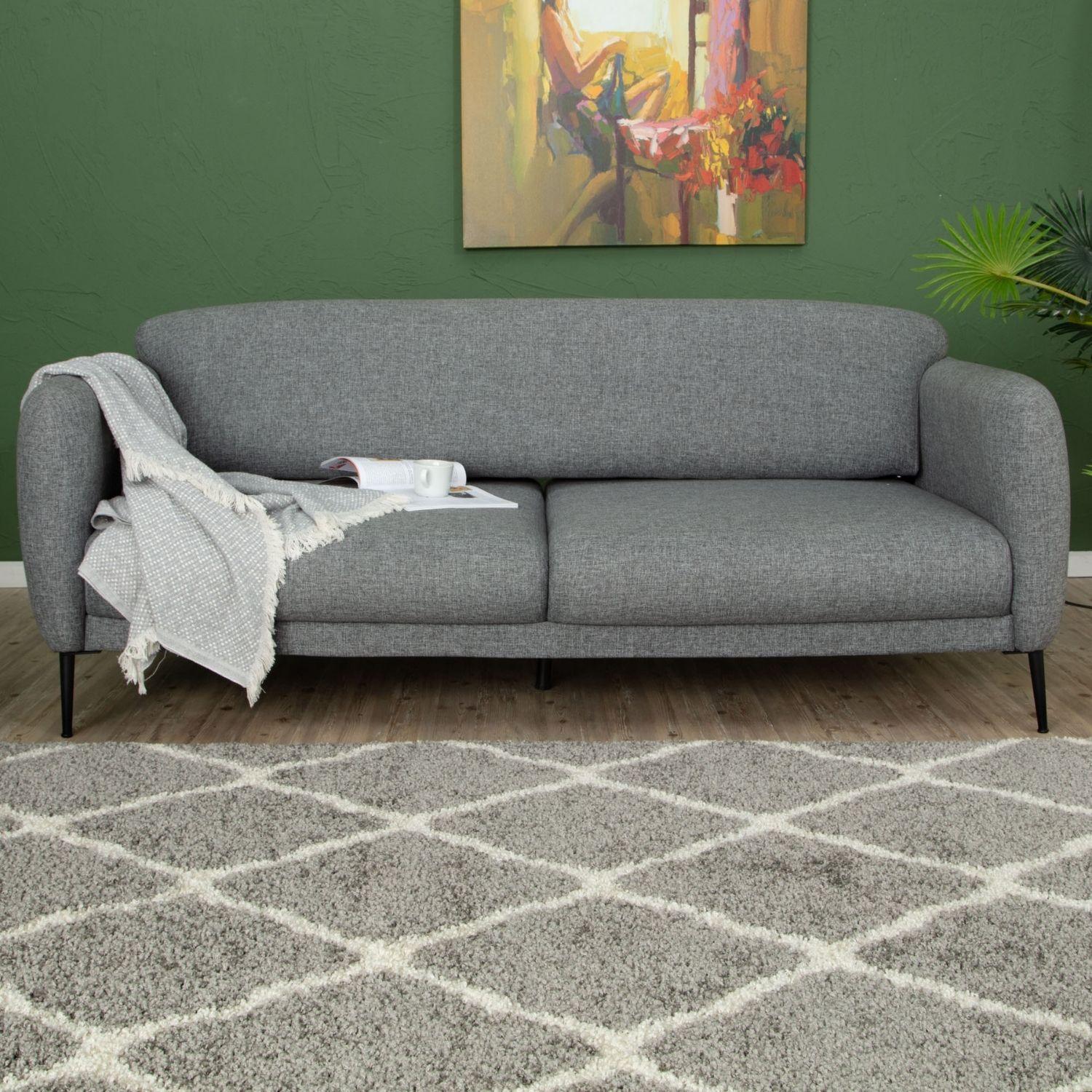 Moroccan Grey Shaggy Rug | 710 - Bargainia.com - 