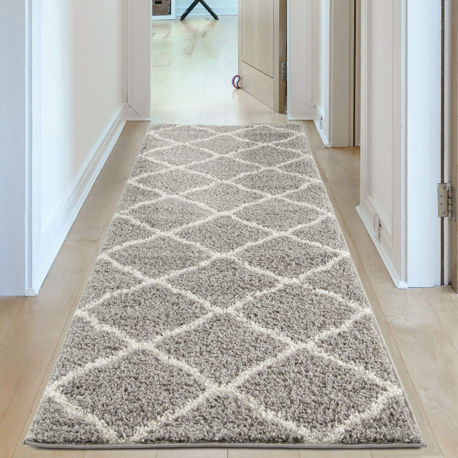 Moroccan Grey Shaggy Rug | 710 - Bargainia.com - 