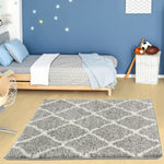 Moroccan Grey Shaggy Rug | 710 - Bargainia.com - 